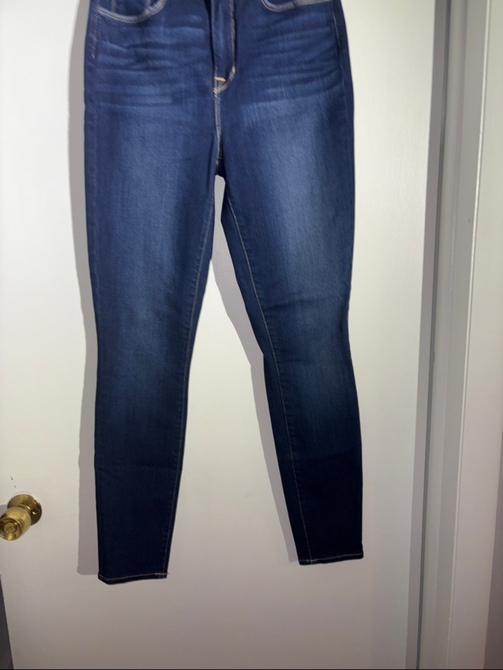 L'AGENCE Dark Blue Ankle Crop High-Rise Jeans